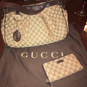 Authentic Gucci Handbag & Wallet Set